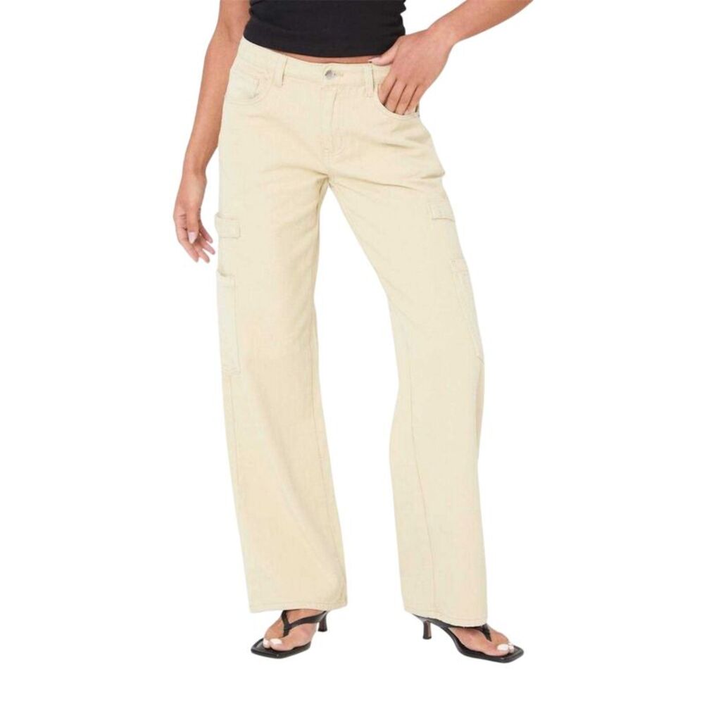 I Saw It First Womens/Ladies Fashion Cargo Jeans / Stone